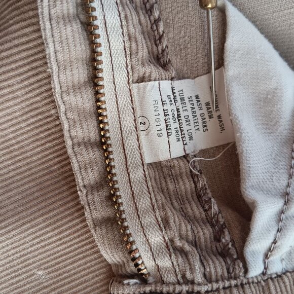 Vintage 1970s Mens Corduroy Jeans 27x32 Penneys Tan Bootcut Hippy Indy Disco - Picture 9 of 11